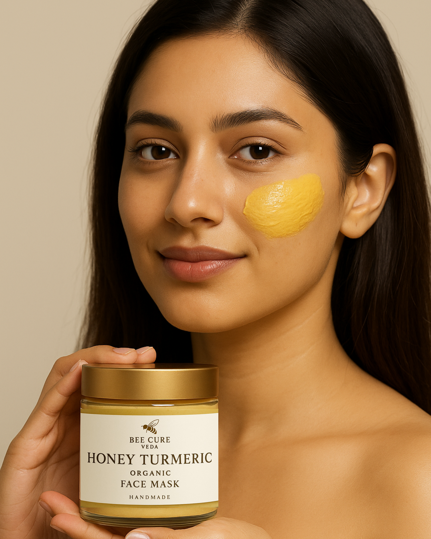 Bee Cure Veda Honey Turmeric Ubtan Face Mask - 100 g